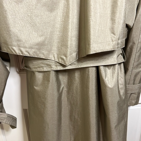 Worthington Essentials Greenish-Grey Unisex Trench Coat - Picture 3 of 11